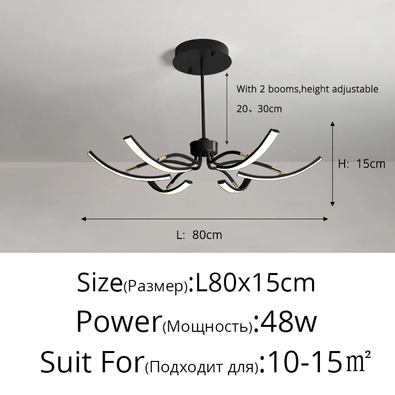 LED Chandeliers for Modern Living Room Bedroom Study Kitchen Lighting