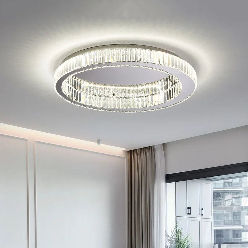 Crystal Round Ceiling Lamp for Modern Minimalist Indoor Lighting décor
