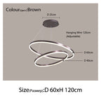 Sophisticated Duplex Living Room Chandelier & LED Circles Lighting Fixtures