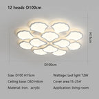 Ginkgo Biloba LED Ceiling Lamp Dimmable Minimalist Modern Indoor Light Fixtures