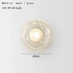 Nordic Glass Wall Lamp Modern Metal Light for Bedroom Parlor Restaurant Hallway