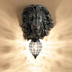 Nordic Lion Wall Light: Modern Resin Lamp for Home Decor and Interior Lighting