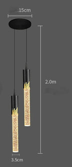 Modern Crystal LED Pendant Chandelier for Bedside Dining Living Room