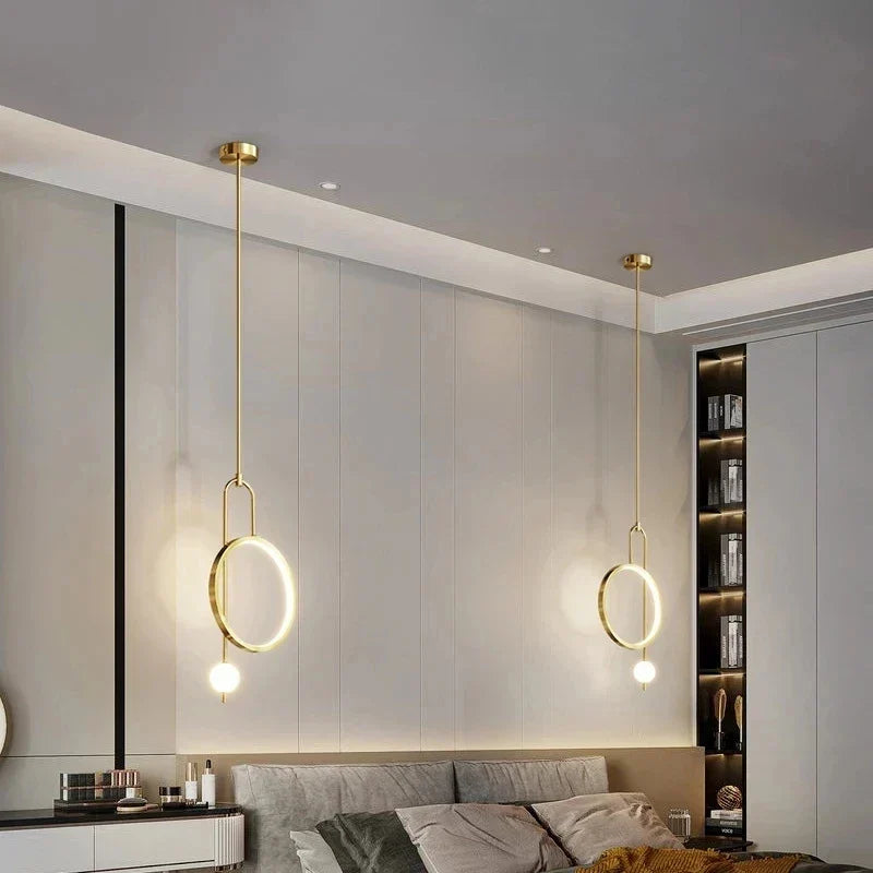 LED Ring Pendant Chandelier for Home Dining Living Bedroom Suspension