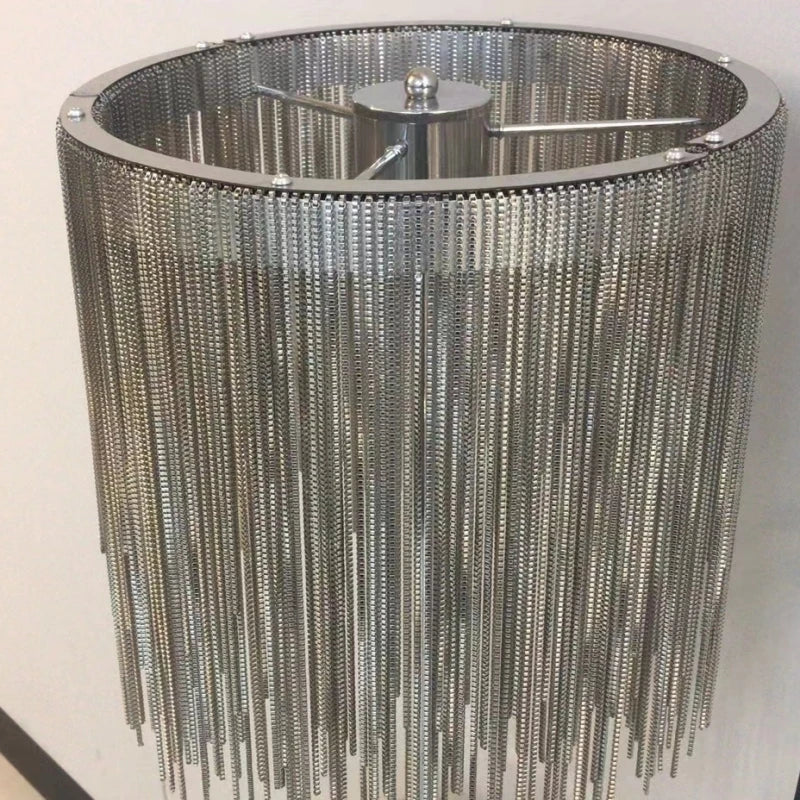 Nordic Tassel Aluminum Chain Floor Lamp - Modern Luxury LED Home Decor