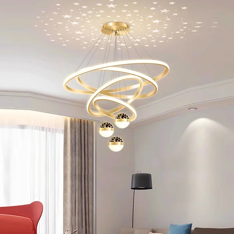 Nordic Dining Pendant Lamp for Living Room Ceiling Chandelier Lighting