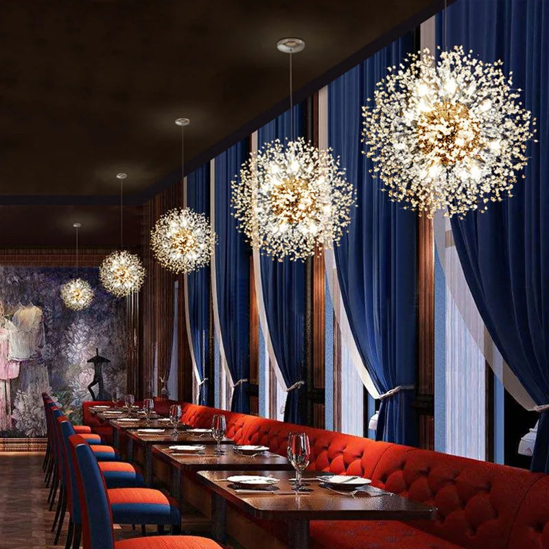 Dandelion Led Ceiling Chandelier for Home Decor Lighting Fixture