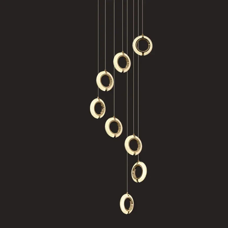 Crystal Gold LED Chandelier Modern Luxury Ceiling Lamp