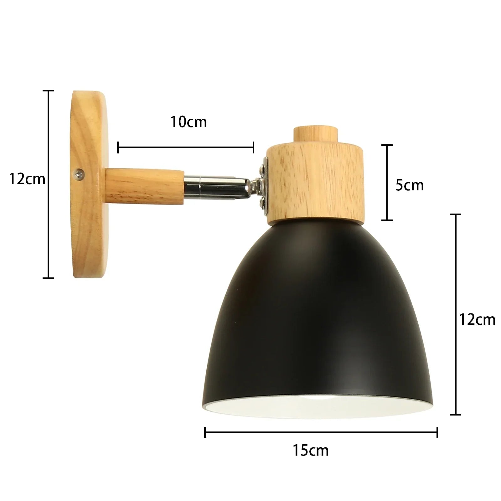Nordic Wood LED Wall Lamp Modern Bedroom Living Room Sconce Lighting