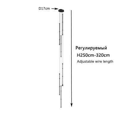 Linear Creative Chandelier: Nordic Italian Designer Modern Lighting for Living Room Lobby