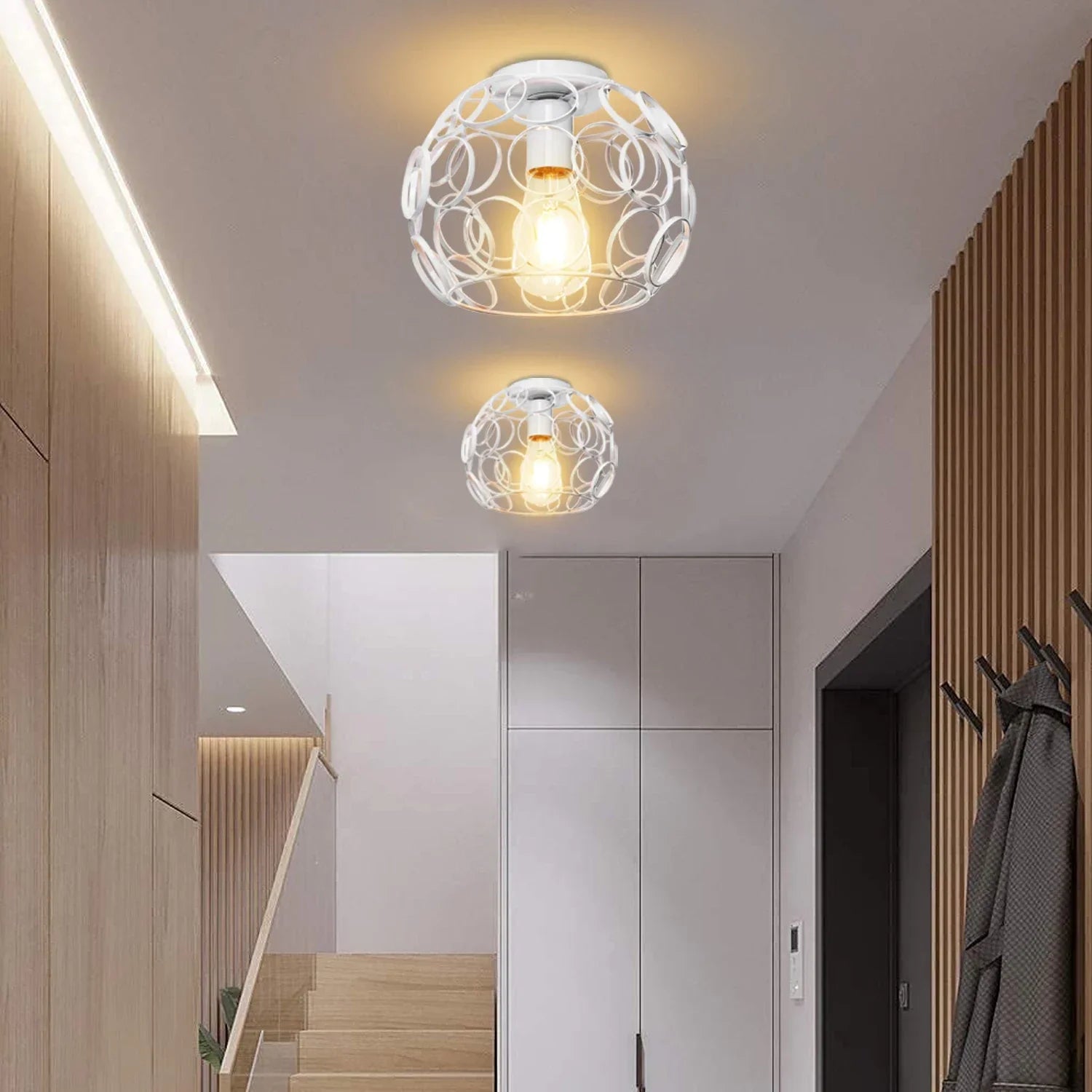 Industrial E27 Ceiling Lamp: Vintage Retro Loft Style for Home Living Room and Kitchen Decor