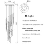 Crystal LED Chandelier: Modern Nordic Minimalist Indoor Light Fixture for Living Room