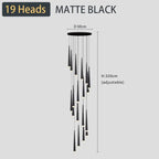 Modern LED Stair Chandelier for Duplex Apartment, Nordic Design for Bedroom, Restaurant, Bar.