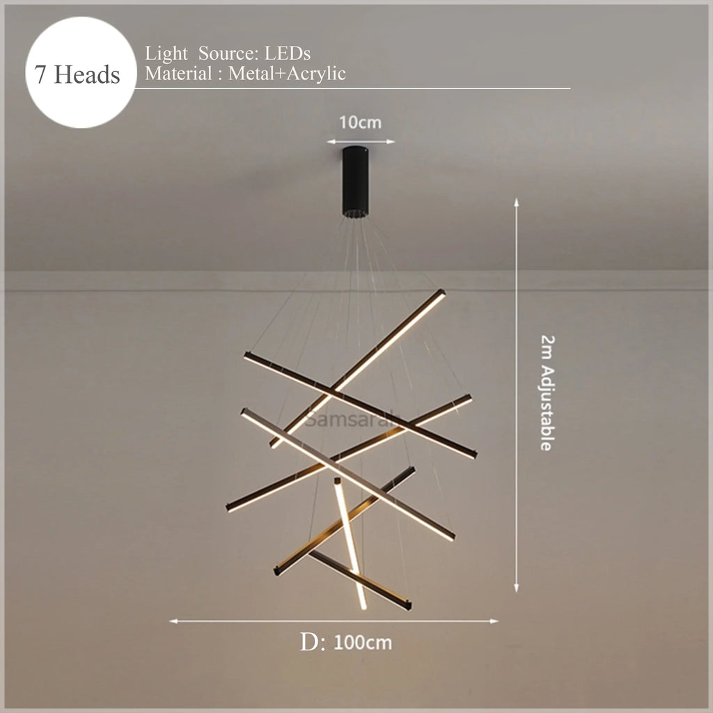 LED Nordic Chandelier: Modern Pendant Light for Living, Dining, and Bedroom