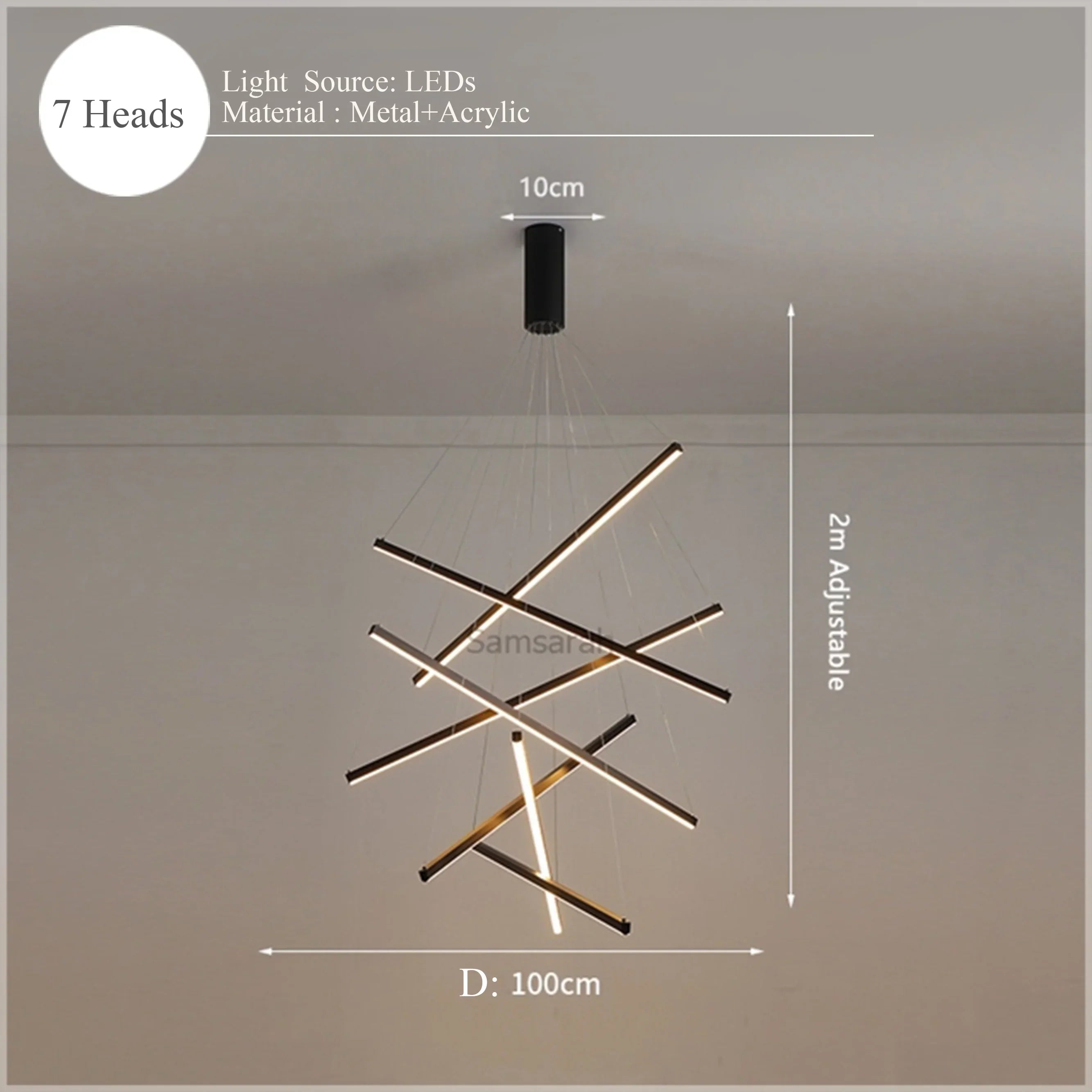 LED Nordic Chandelier: Modern Pendant Light for Living, Dining, and Bedroom