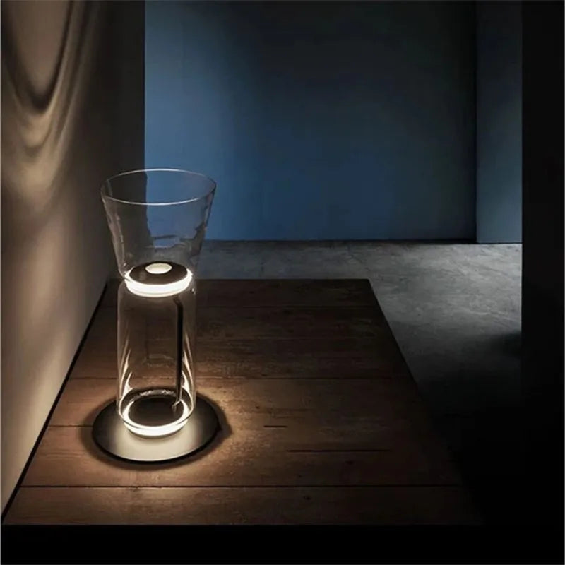 Noctambule Glass Floor Lamp: Italian Design, Bright Stand Lighting for Living Room