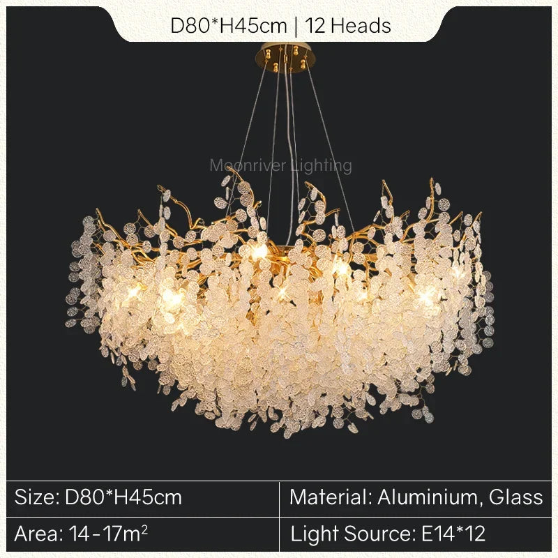 Gold Tree Branch Chandelier: Elegant European Style Pendant Light for Home Decor