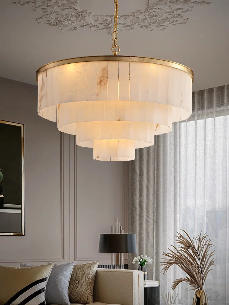 Marble Chandelier: Luxury Living Room Pendant Light Fixture.getOwnProperty