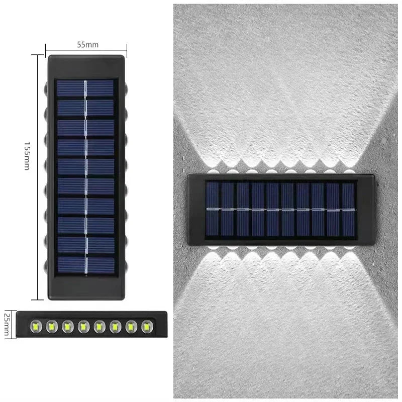 Solar Wall Lamp: Outdoor Waterproof Up/Down Lighting for Garden, Street, Landscape, Balcony