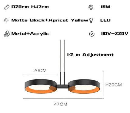 Modern LED Pendant Lamp for Living Room Dining Table Lighting