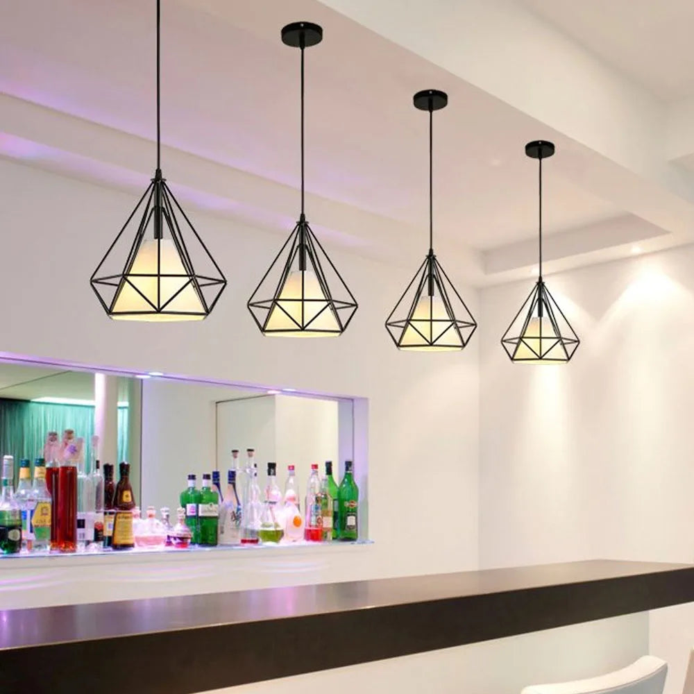 Vintage Loft Pendant Light Fixture for Kitchen Living Bedroom Home E27 LED