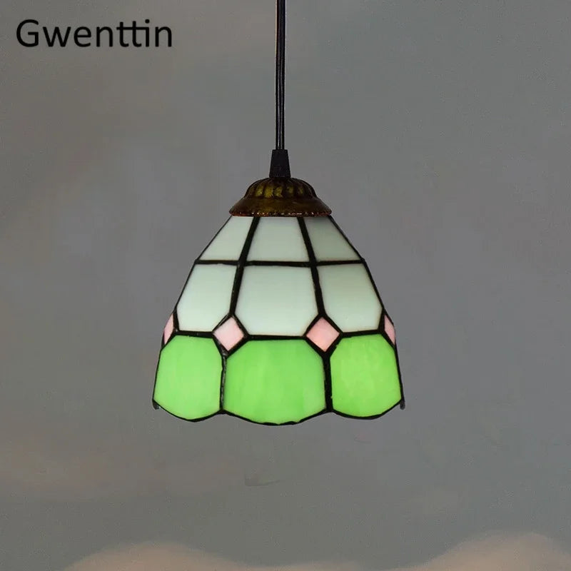 Tiffany Style Stained Glass Pendant Chandelier for Home Lighting
