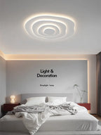 Modern Ripple LED Ceiling Chandelier for Living Room Bedroom Study Decor