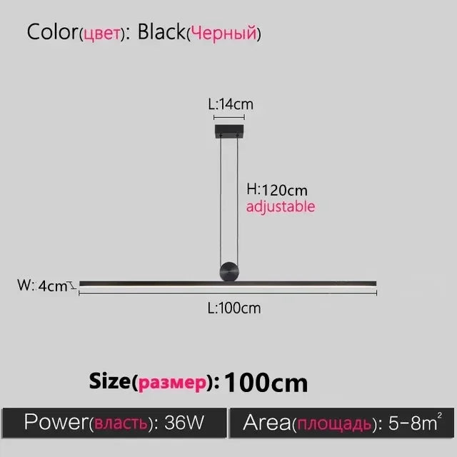 Modern LED Ceiling Chandelier, Dimmable, Dining Room Kitchen Home Decor Lighting