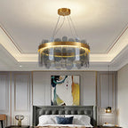 Modern Crystal Glass Chandelier Light for Living Room Dining Bedroom Kitchen Décor
