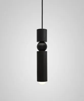 Black Gold LED Tube Glass Chandelier for Home & Shop Decoration