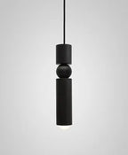 Black Gold LED Tube Glass Chandelier for Home & Shop Decoration