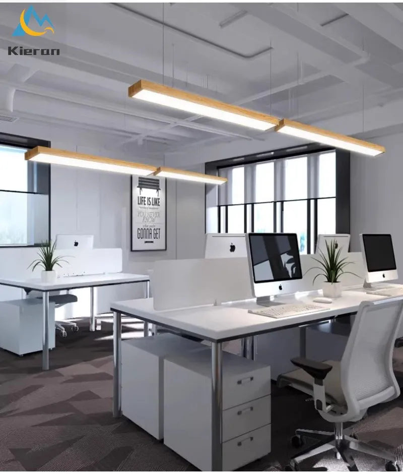 Wood-colored LED Chandelier: Nordic Modern Iron Art Pendant Lamps for Home Decor