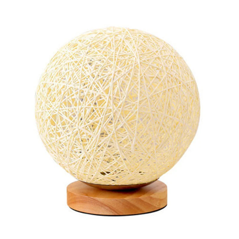 Wooden Bedside Lamp for Bedroom Nightstand - Small Desk light for Living Room