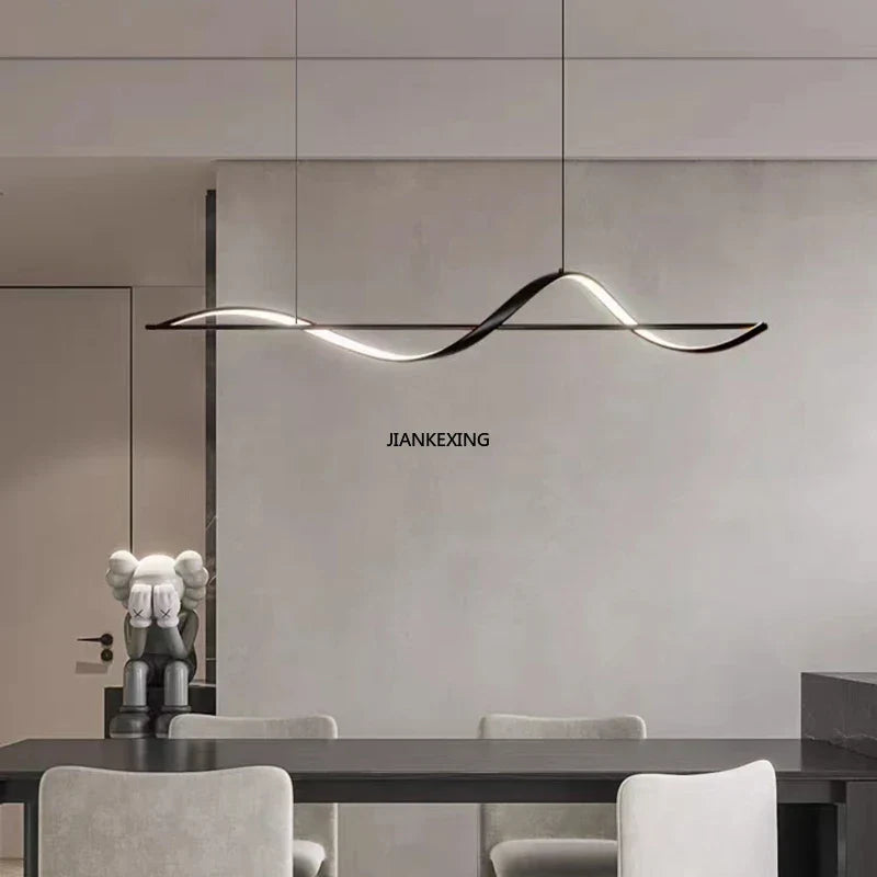 Minimalist Strip LED Pendant Lights for Living Room Dining Room Kitchen Decor