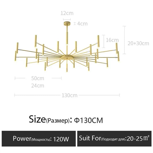 Nordic Modern Chandelier Minimalist Ceiling Light for Living Room Bedroom Dining Home