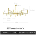Nordic Modern Chandelier Minimalist Ceiling Light for Living Room Bedroom Dining Home