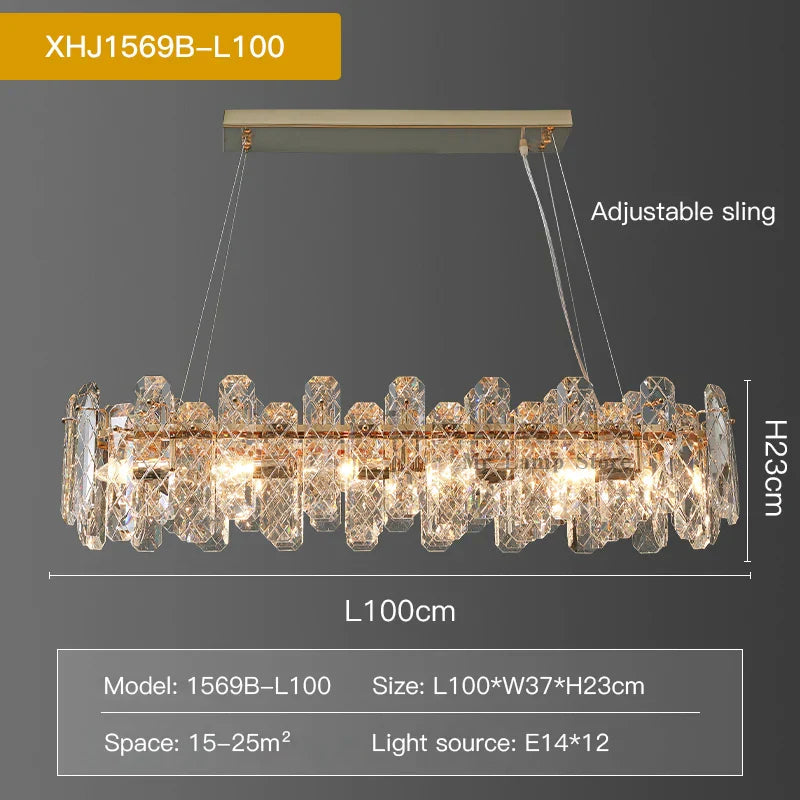 Crystal LED Chandelier for High-end Living Spaces