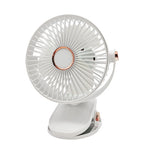 LED Clip Fan: Rechargeable, Silent, 5-Speed Desk Fan & Night Light