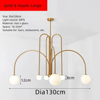 Milky White Glass Ball Ceiling Chandelier for Home Decor