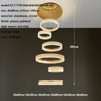 Modern Crystal LED Chandelier for Living Dining Room Decor