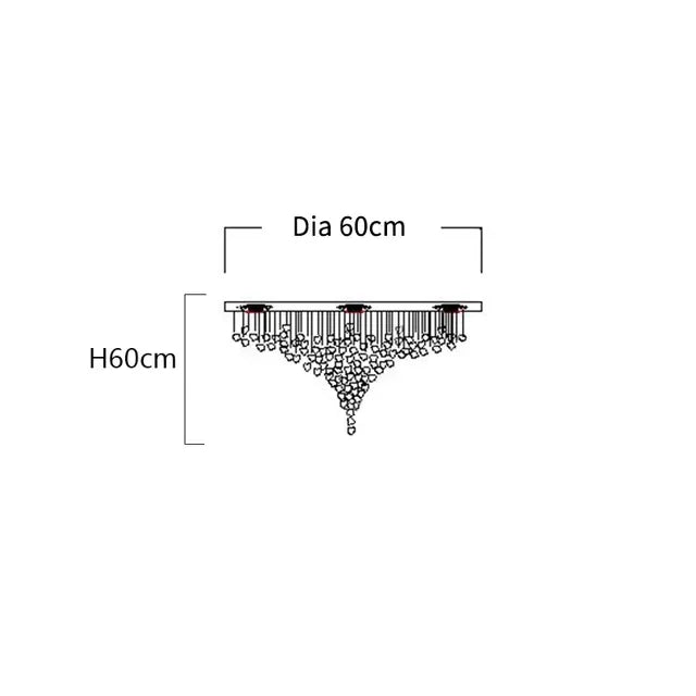 Stone Crystal LED Chandelier: Modern Large Luxury Lighting Fixture for Home Staircase, Living Room, Hallway