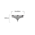 Stone Crystal LED Chandelier: Modern Large Luxury Lighting Fixture for Home Staircase, Living Room, Hallway