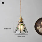 Nordic Wooden Glass Pendant Chandelier for Bedroom Living Dining Room