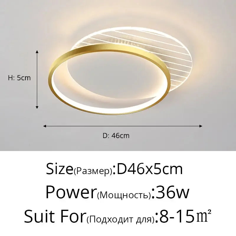 LED Ceiling Lights: Modern Minimalist for Bedroom Living Room Kitchen Study Warm Home