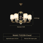 Chinese Jade Chandelier | Modern Duplex Villa Lighting