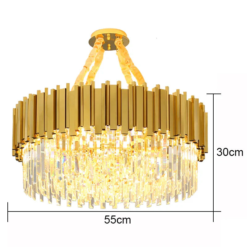 Nordic Modern Crystal Ceiling Chandelier LED Lights for Luxury Home Decor