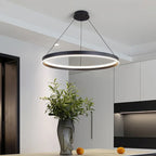 Round Ring LED Chandelier for Modern Minimalist Home and Office Decor