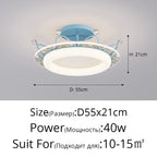 Kids' Room Ceiling Light in Gold Pink Blue for Bedroom and Living Room