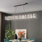 Crystal LED Chandelier: Modern Luxury Chrome Steel & Clear K9 Crystal Lighting