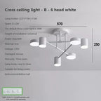 LED Ceiling Chandelier: Modern Light Fixture for Living Room, Bedroom, Hall - Indoor Home Decor